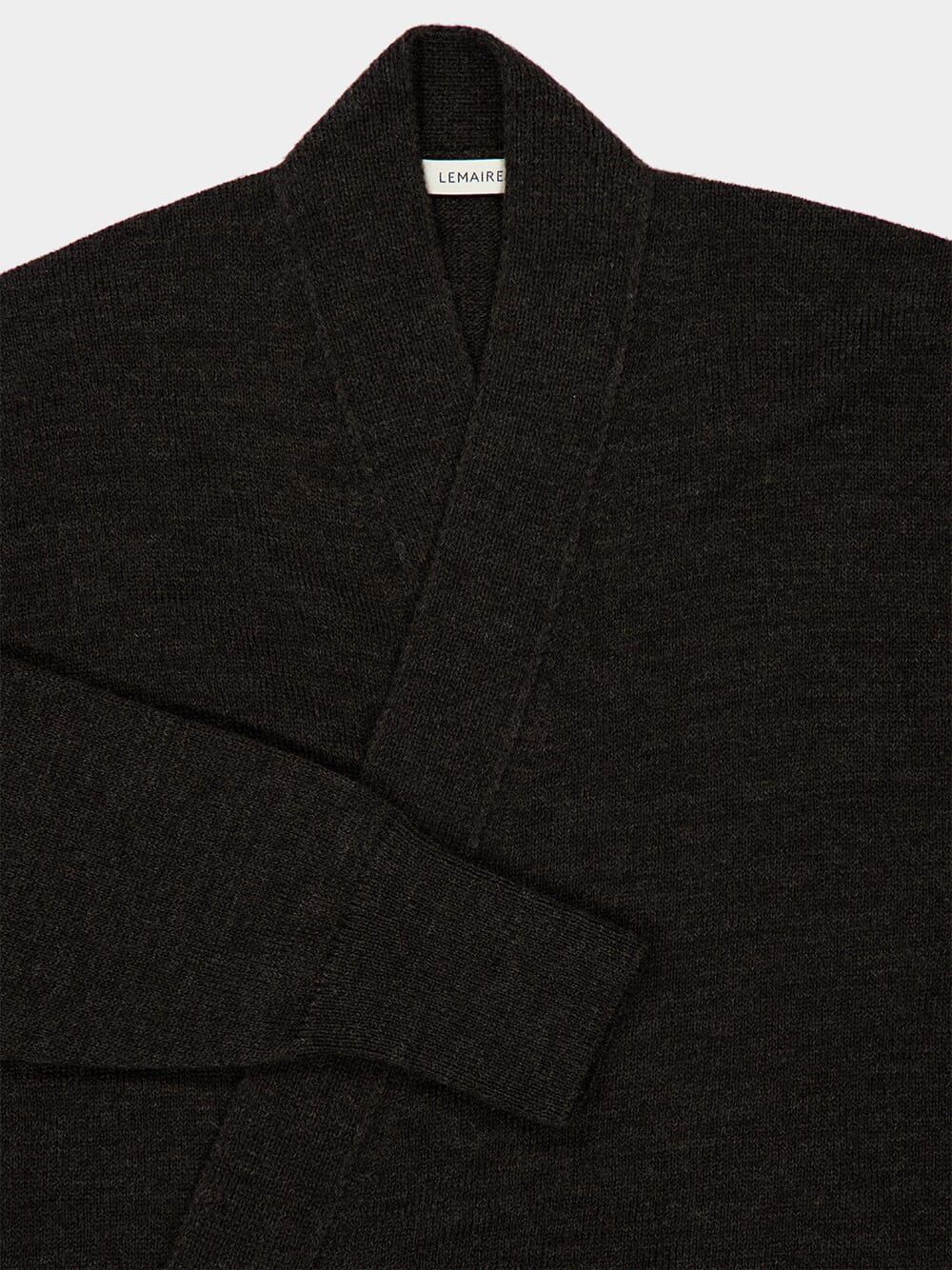 Dark Espresso Alpaca Wool Wrap Cardigan - Image 4