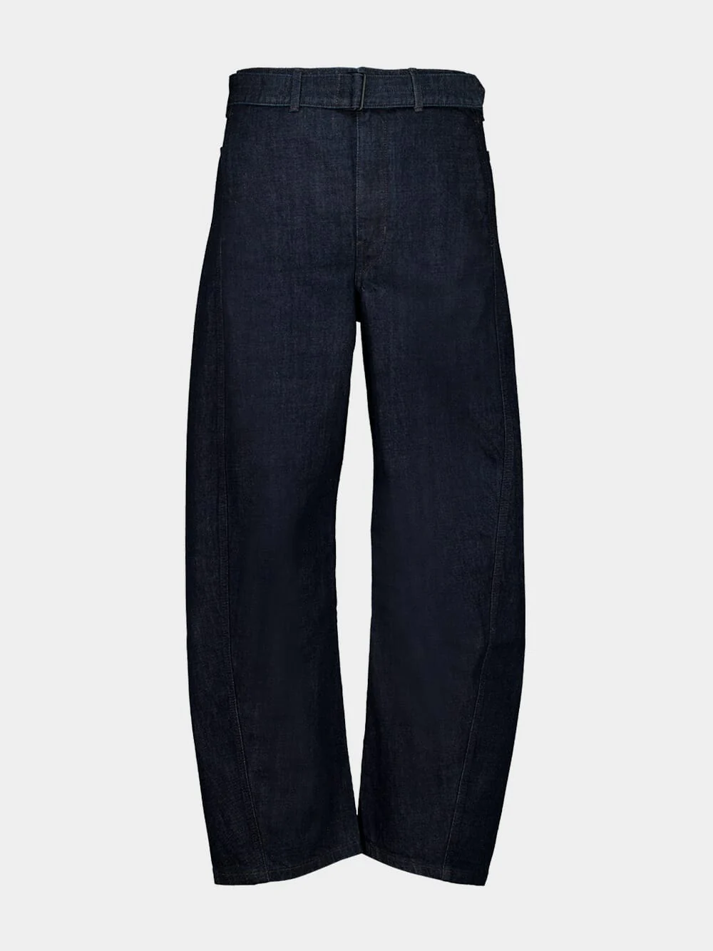 Denim Indigo Twisted Belted Trousers