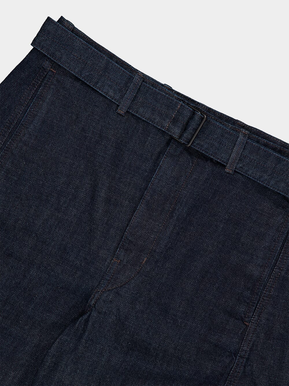 Denim Indigo Twisted Belted Trousers - Image 3