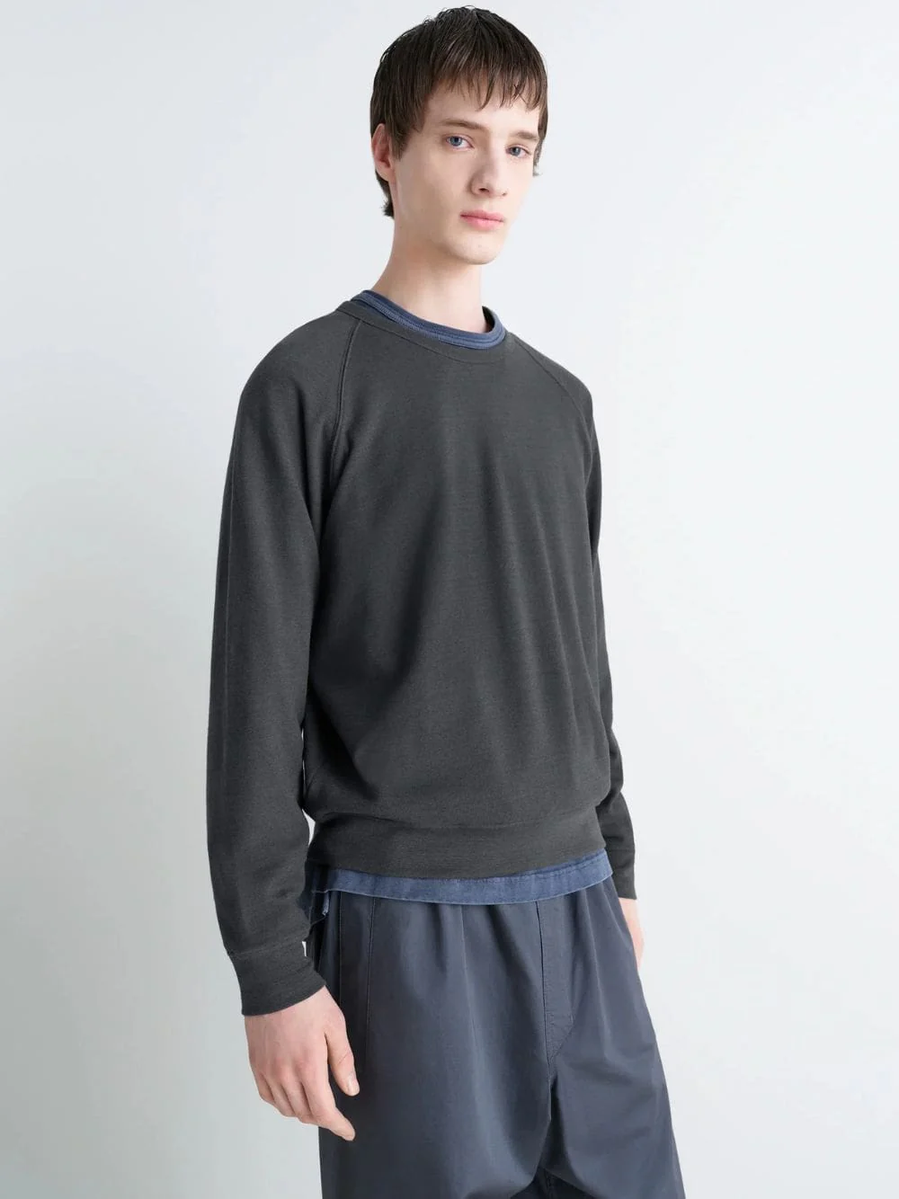 Graphite Grey Cotton Wool Sweatshirt - Image 2