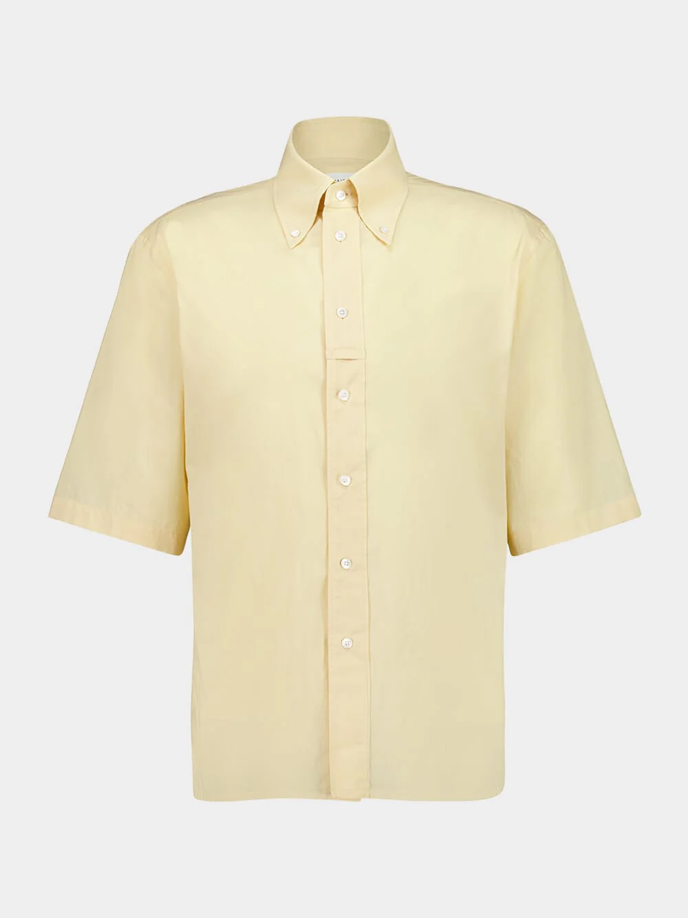 Ice Apricot Short Sleeve Shirt in Washed Cotton Muslin - Image 2