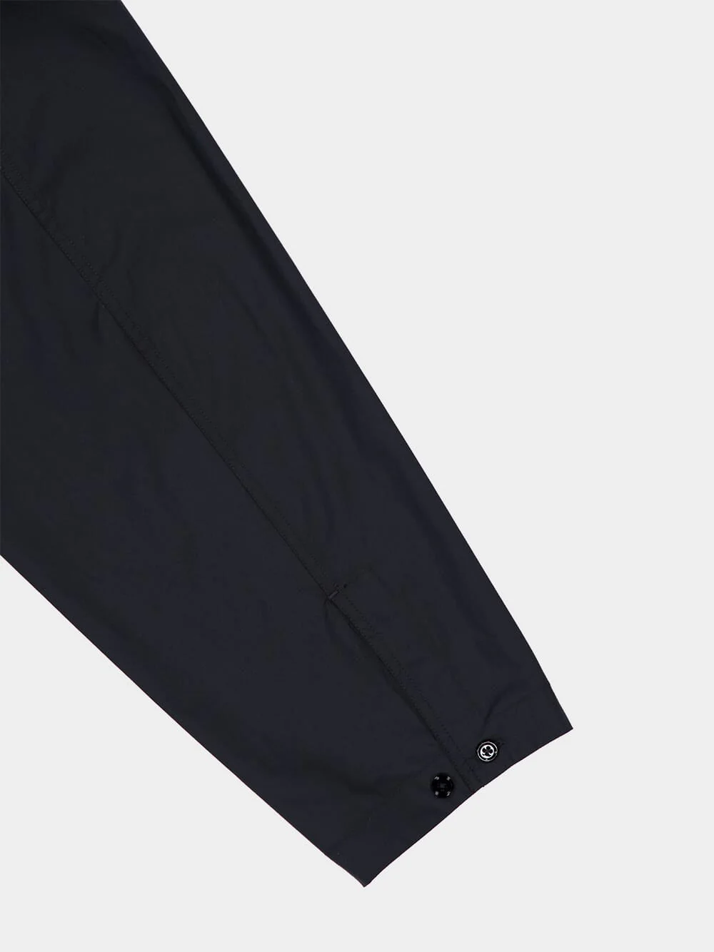 Jet Black V-Neck Cotton Poplin Shirt - Image 12