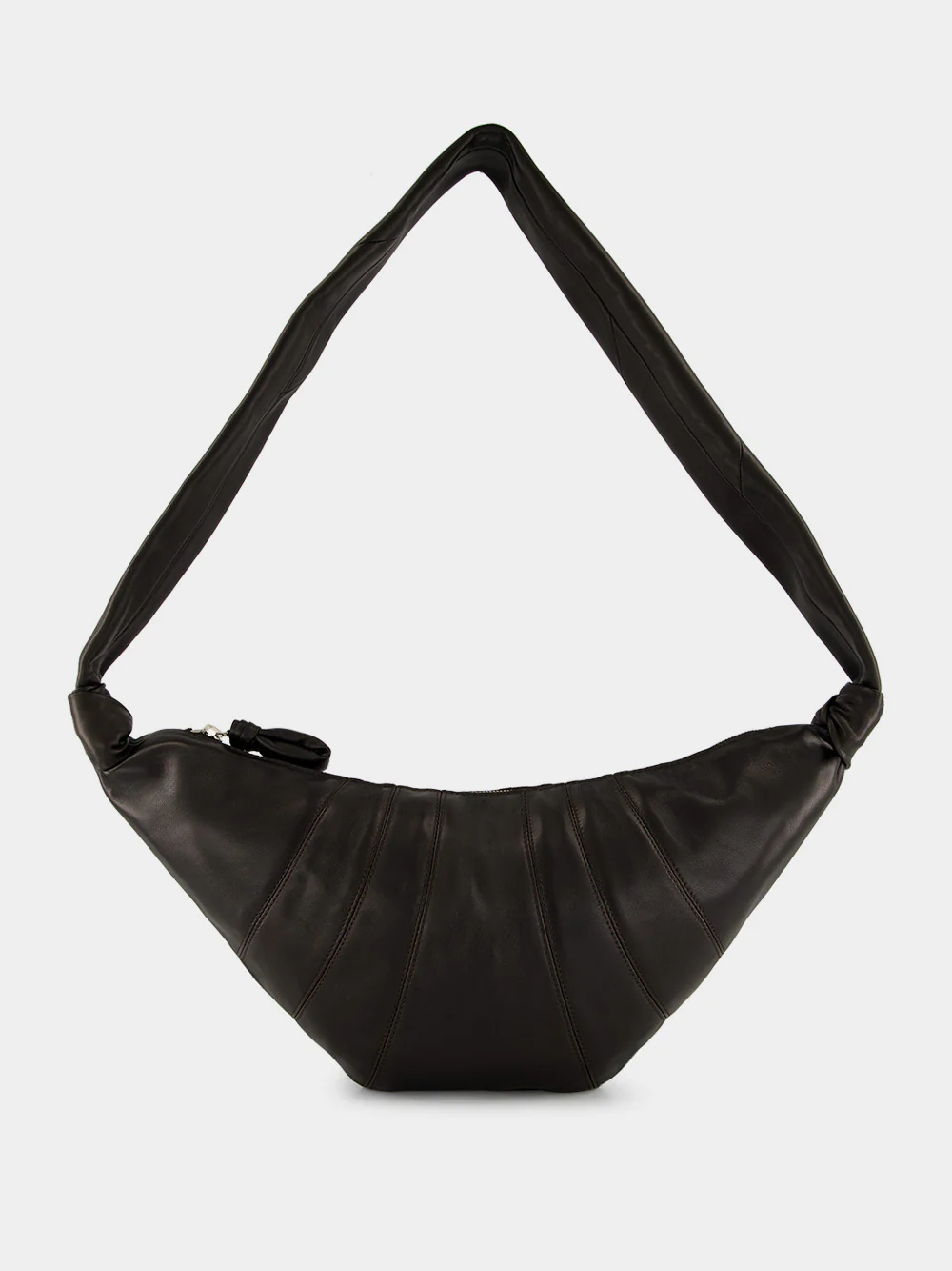 Medium Croissant Bag in Dark Chocolate Nappa Leather - Image 3