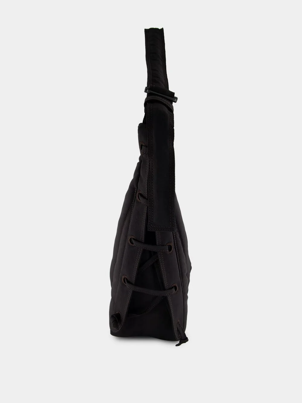Medium Soft Game Bag in Dark Chocolate Nylon Canvas - Image 5