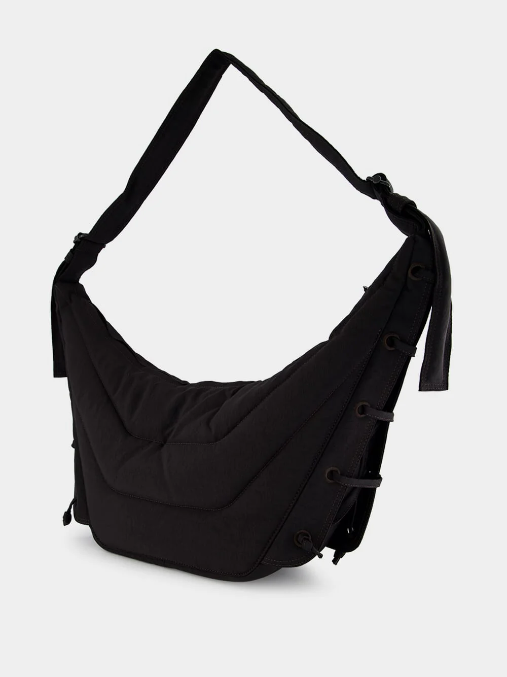 Medium Soft Game Bag in Dark Chocolate Nylon Canvas - Image 6