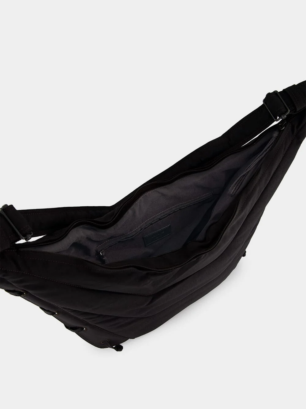Medium Soft Game Bag in Dark Chocolate Nylon Canvas - Image 7