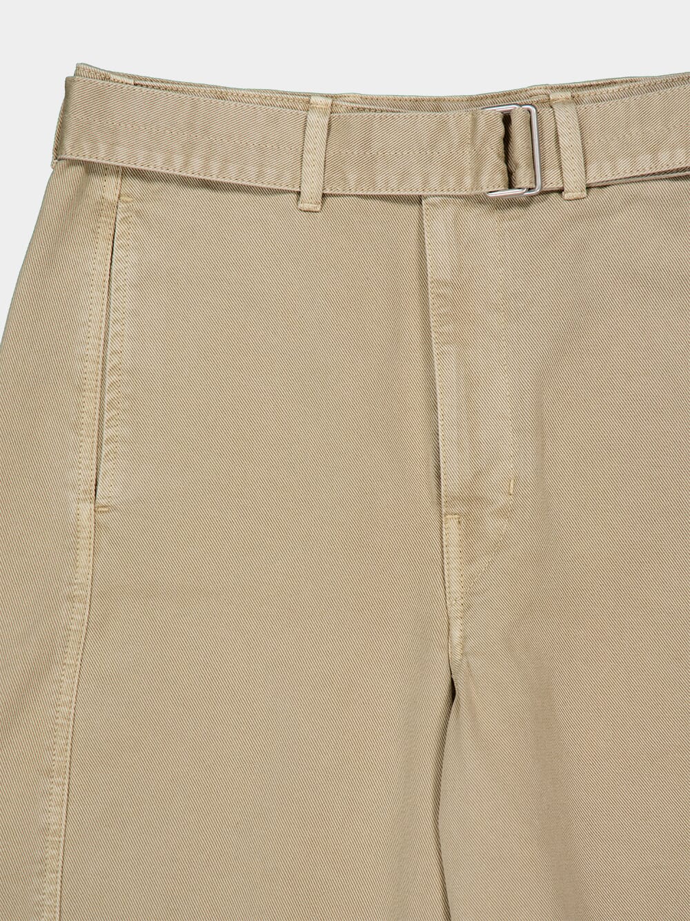 Natural Beige Twisted Belted Pants - Image 3