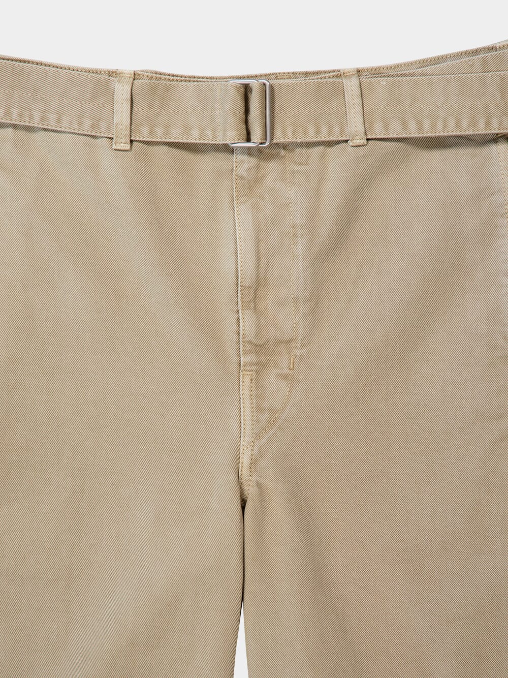 Natural Beige Twisted Heavy Denim Shorts - Image 3