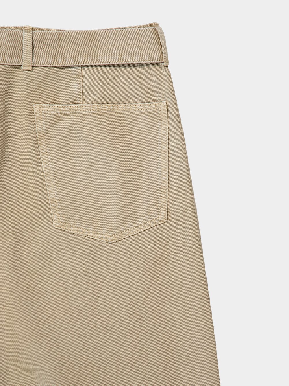 Natural Beige Twisted Heavy Denim Shorts - Image 4