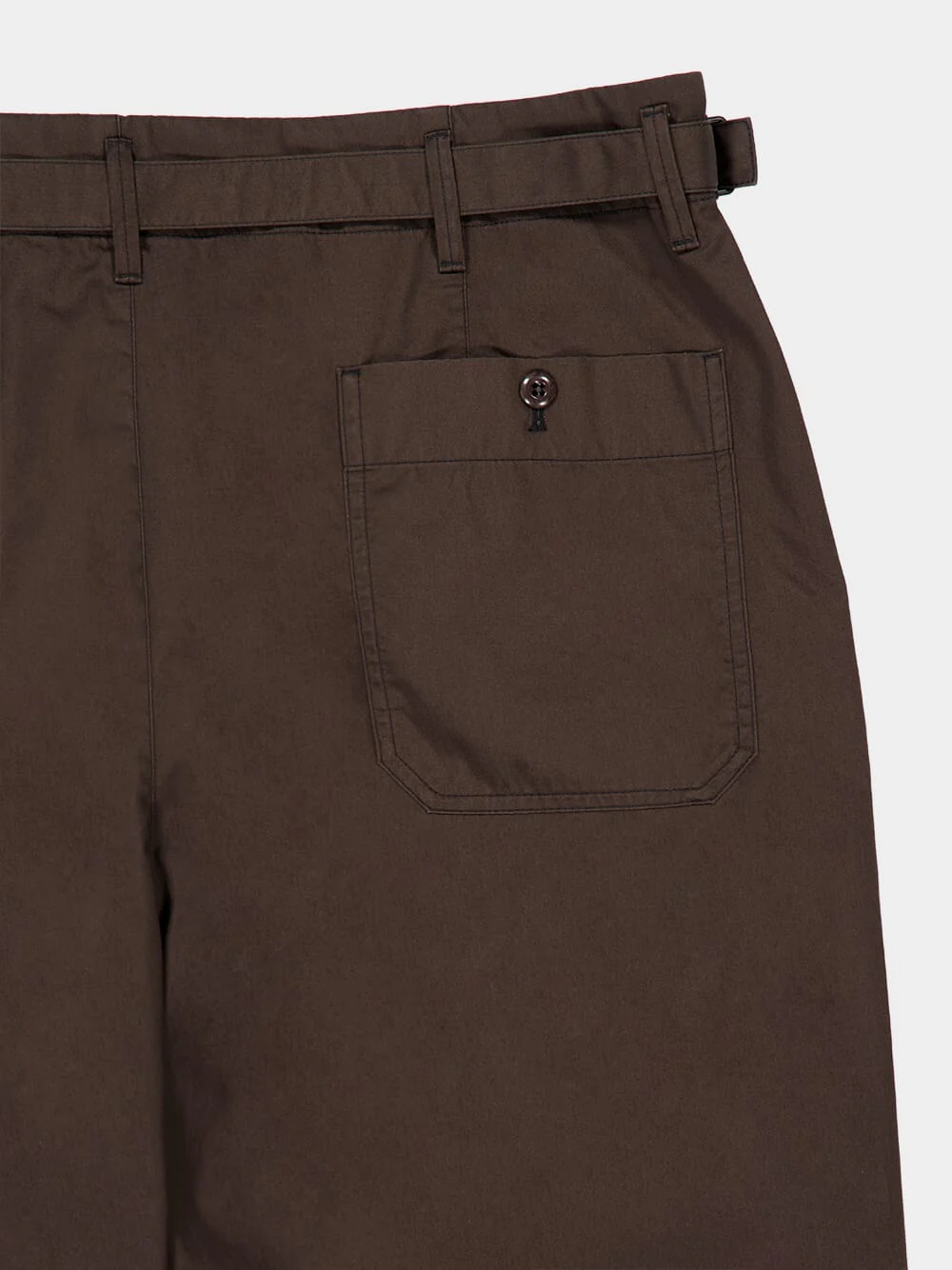 Ristretto Brown Tapered Workwear Cotton Twill Pants - Image 6