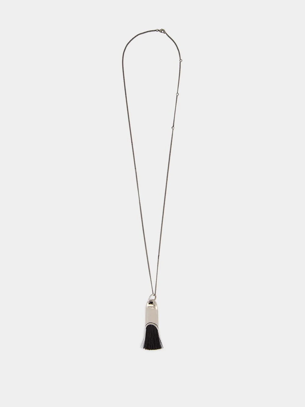 Silver and Brown Brush Pendant Necklace