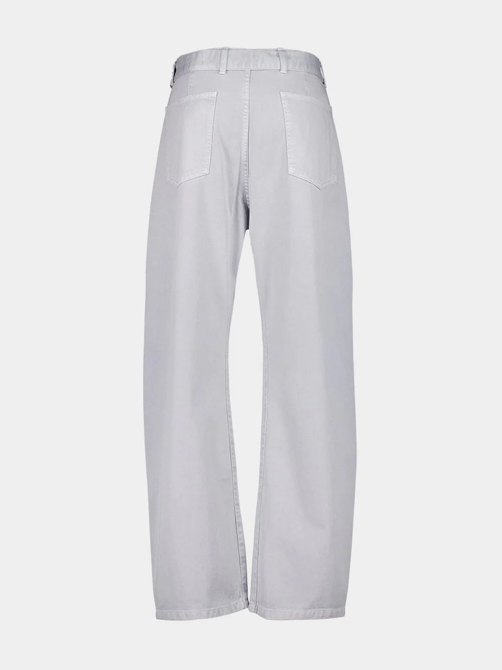 Snowy Blue Grey Twisted Belted Pants - Image 2