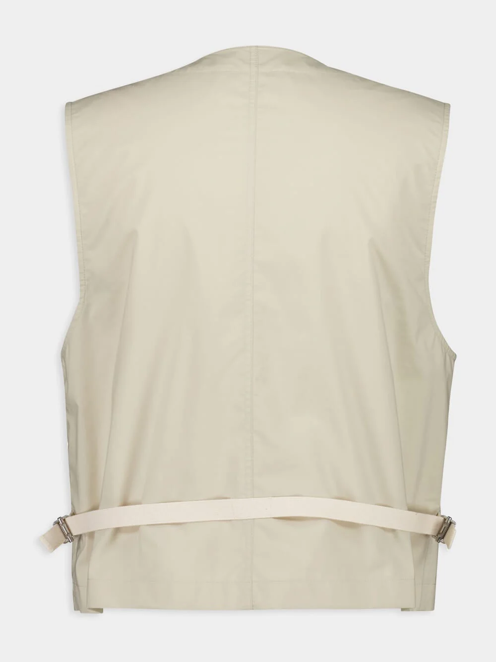 Stone Beige Technical Gilet in Ventile® Cotton - Image 9