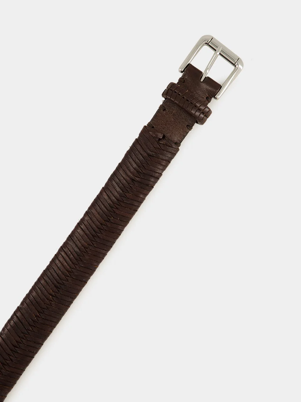 Weaved Belt 25 in Dark Brown - Image 3