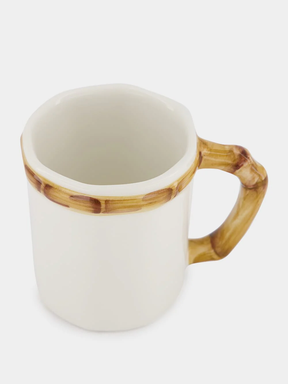 White Bamboo Ceramic Mug - Image 2