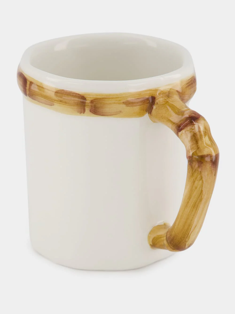 White Bamboo Ceramic Mug - Image 3