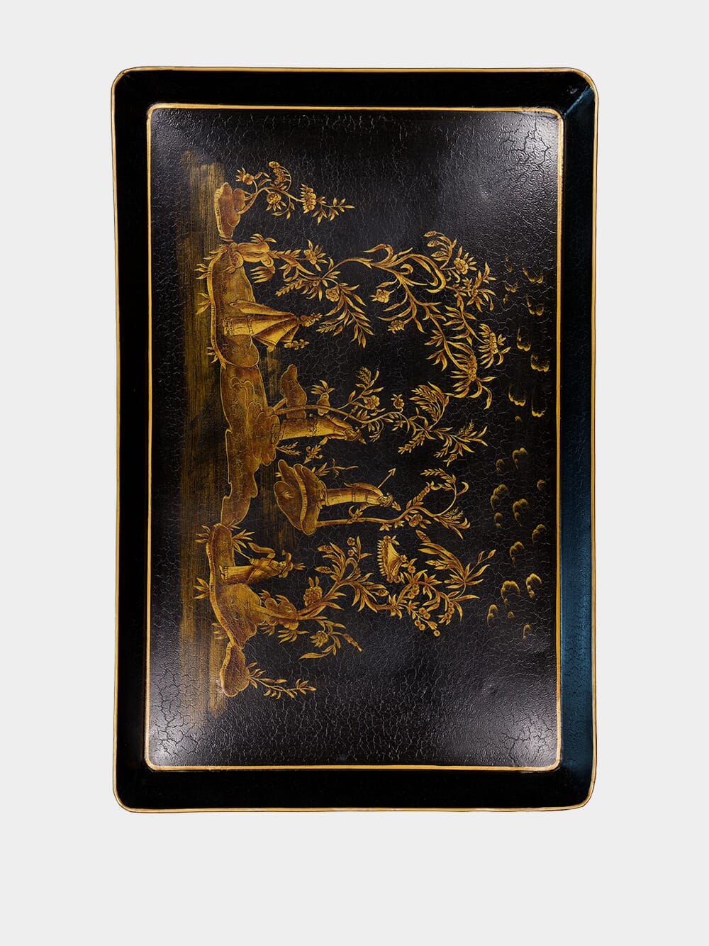 Chinoiserie Handpainted Black Coffee Table - Image 4