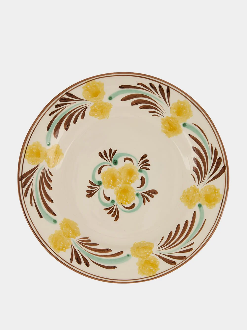 Yellow and Brown Farm Ceramic Dinner Plate