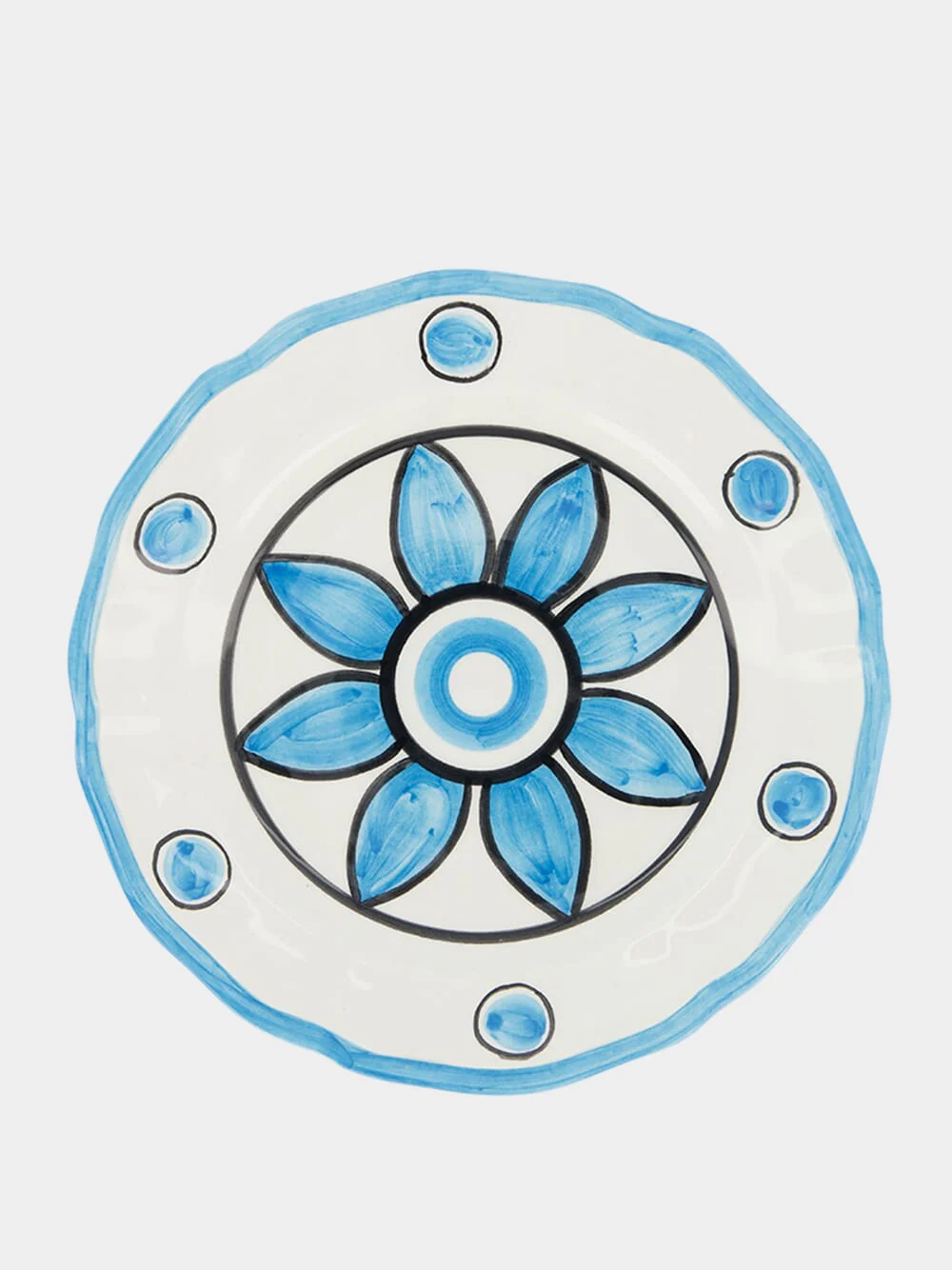 Floral-Print Ceramic Dinner Plate
