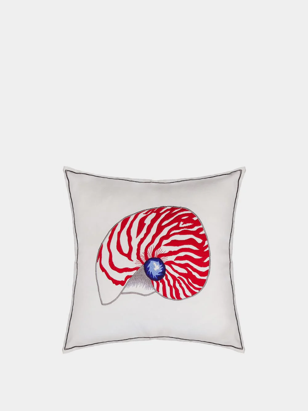 Hand Embroidered Tropical Cushion