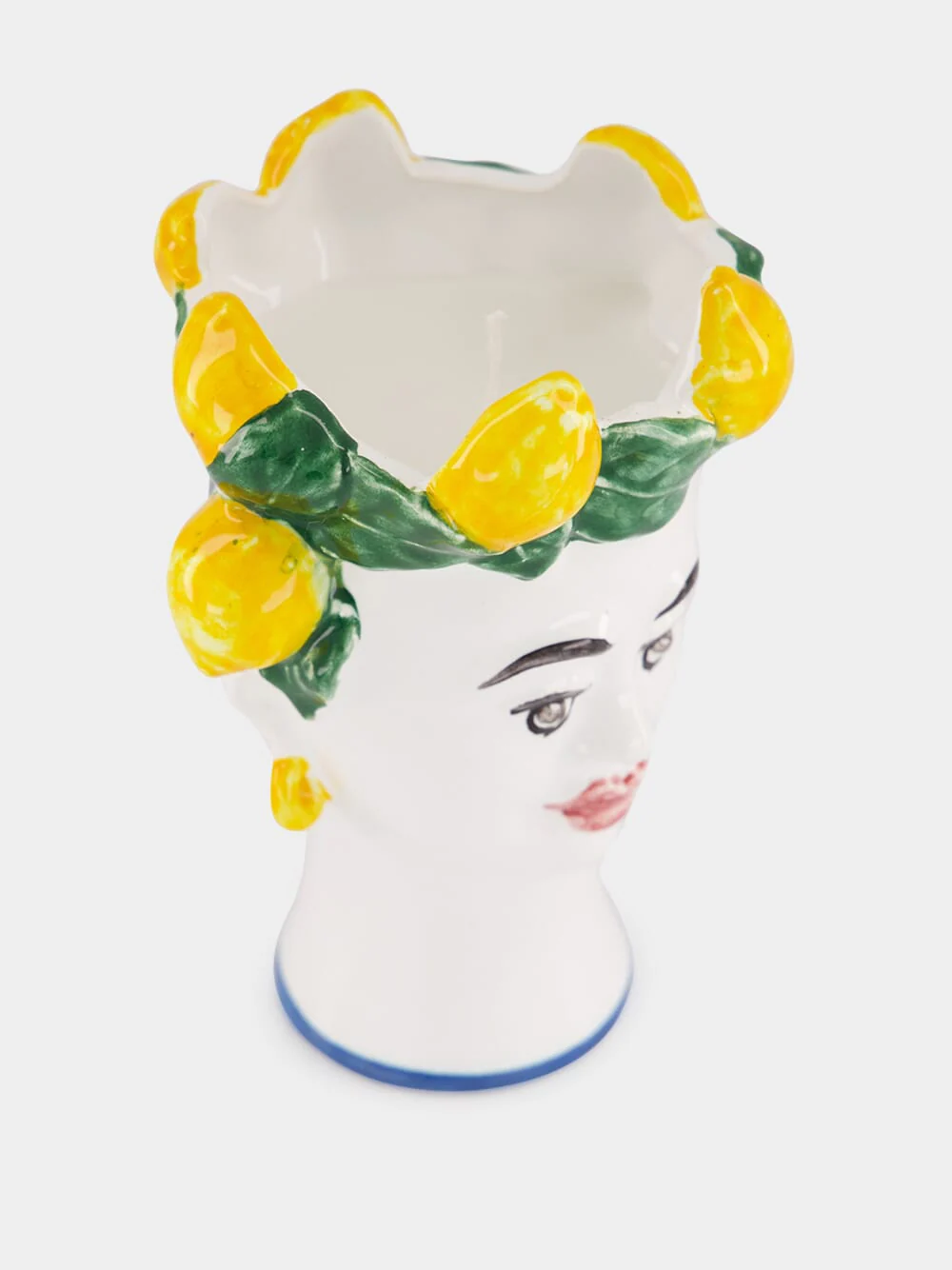 Hand-Painted Ceramic Candle Women with Lemon - Image 2