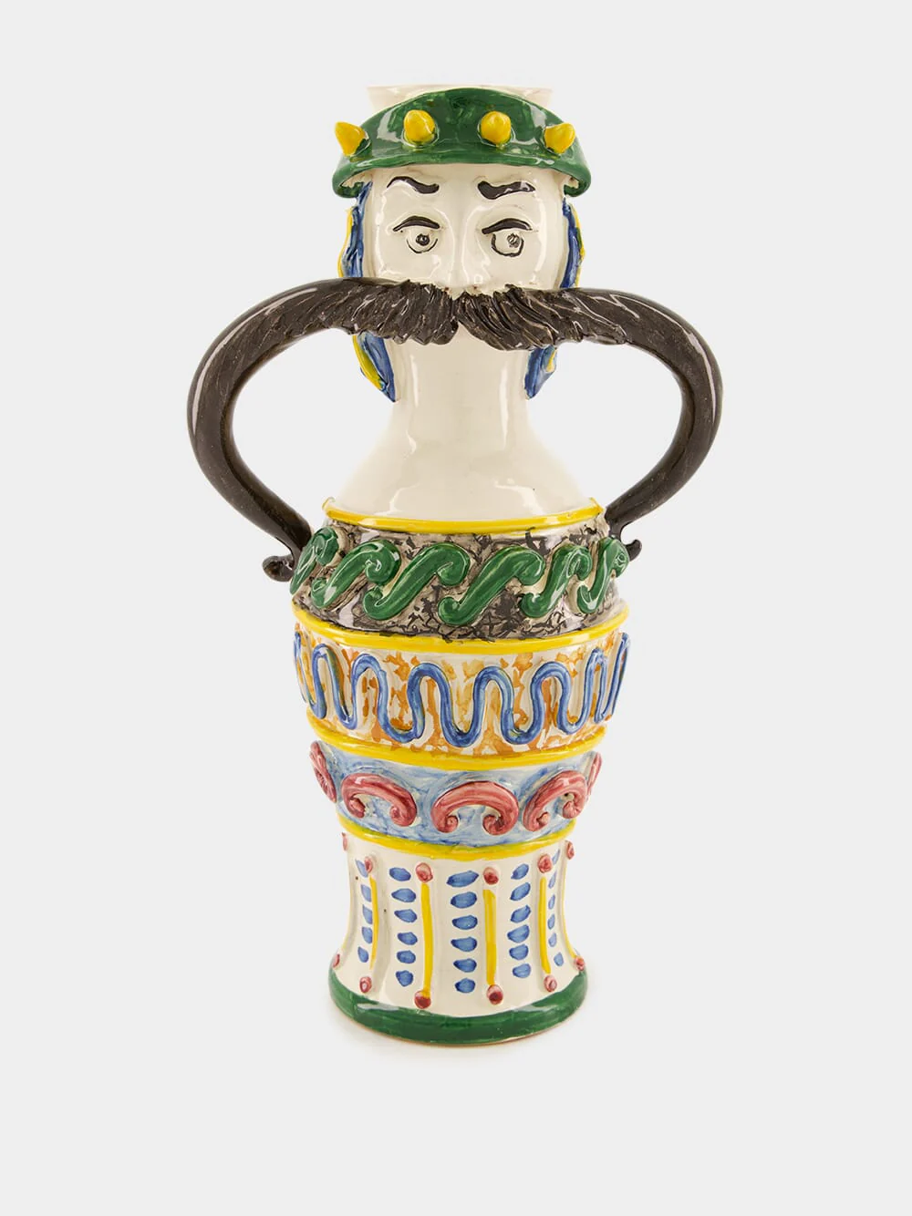 Hand-Painted Sicilian Head Vase