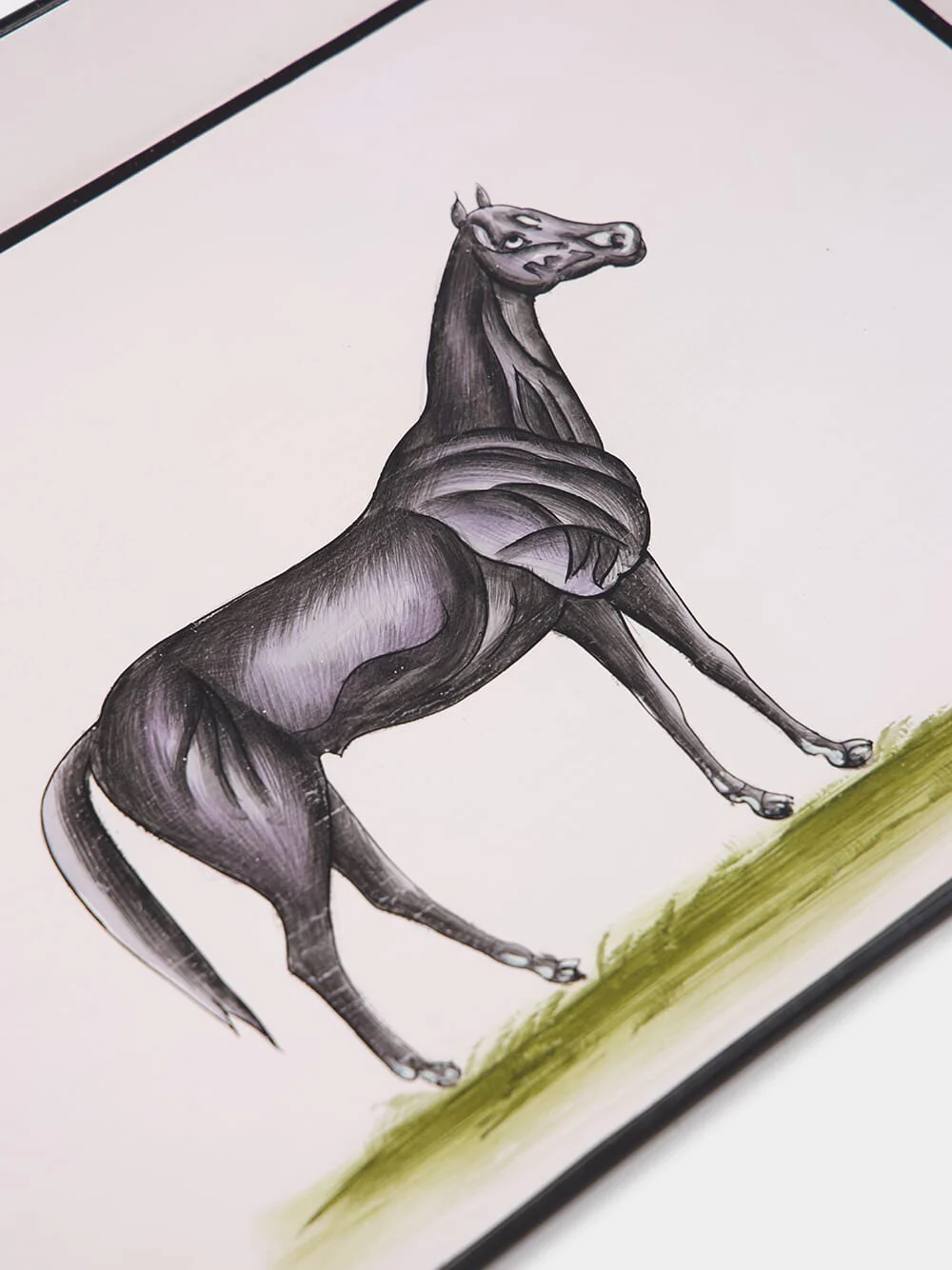 Handpainted Horse Iron Tray - Image 4