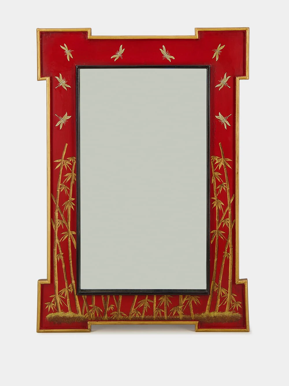Bamboo Red Mirror