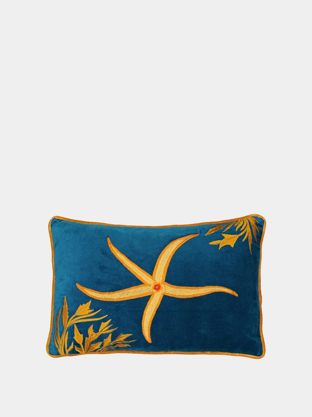Embroidered Starfish Cushion