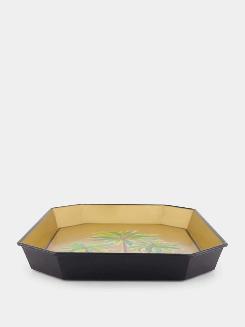 Handpainted Palm Trees Gold Tray - Image 2