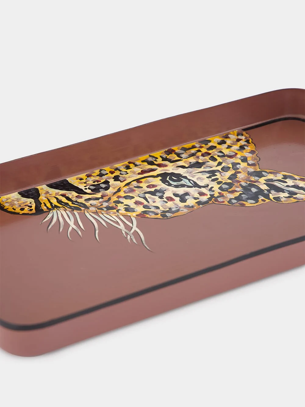 Handpainted Right Leopard Tray - Image 3