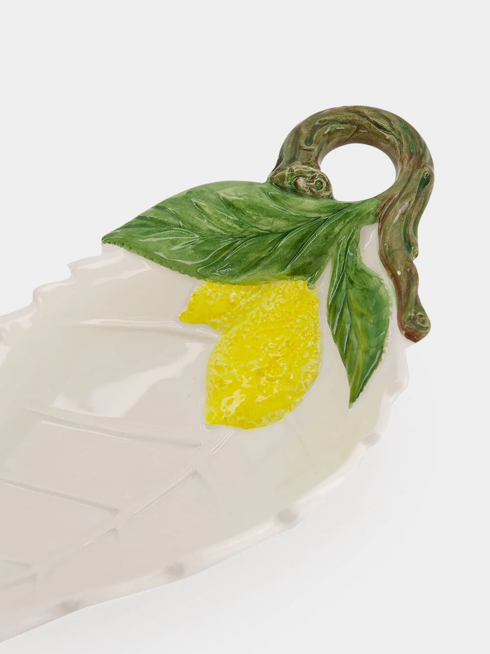 Lemon Leaf Ceramic Plate - Image 4