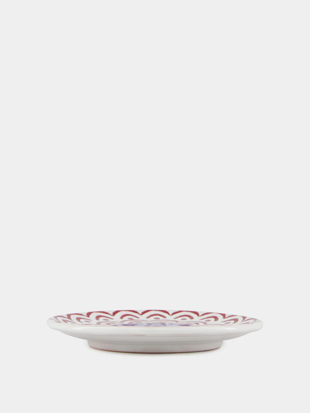 Red Sicily Handpainted Dessert Plate - Image 3