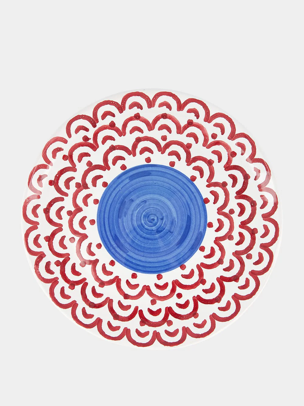 Red Sicily Handpainted Dinner Plate