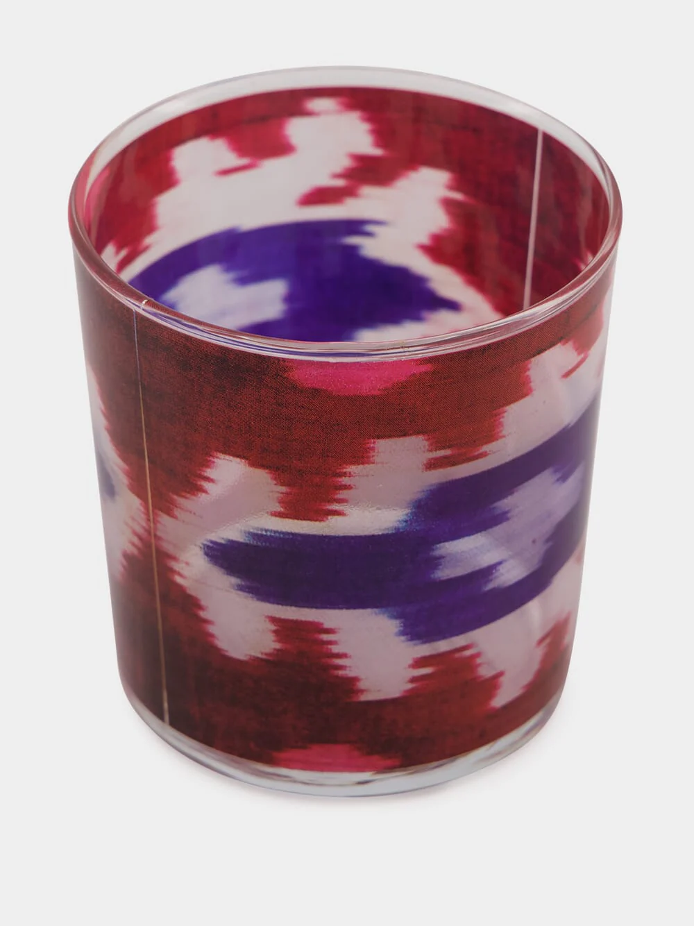 Ikat Blue and Red Glass - Image 2