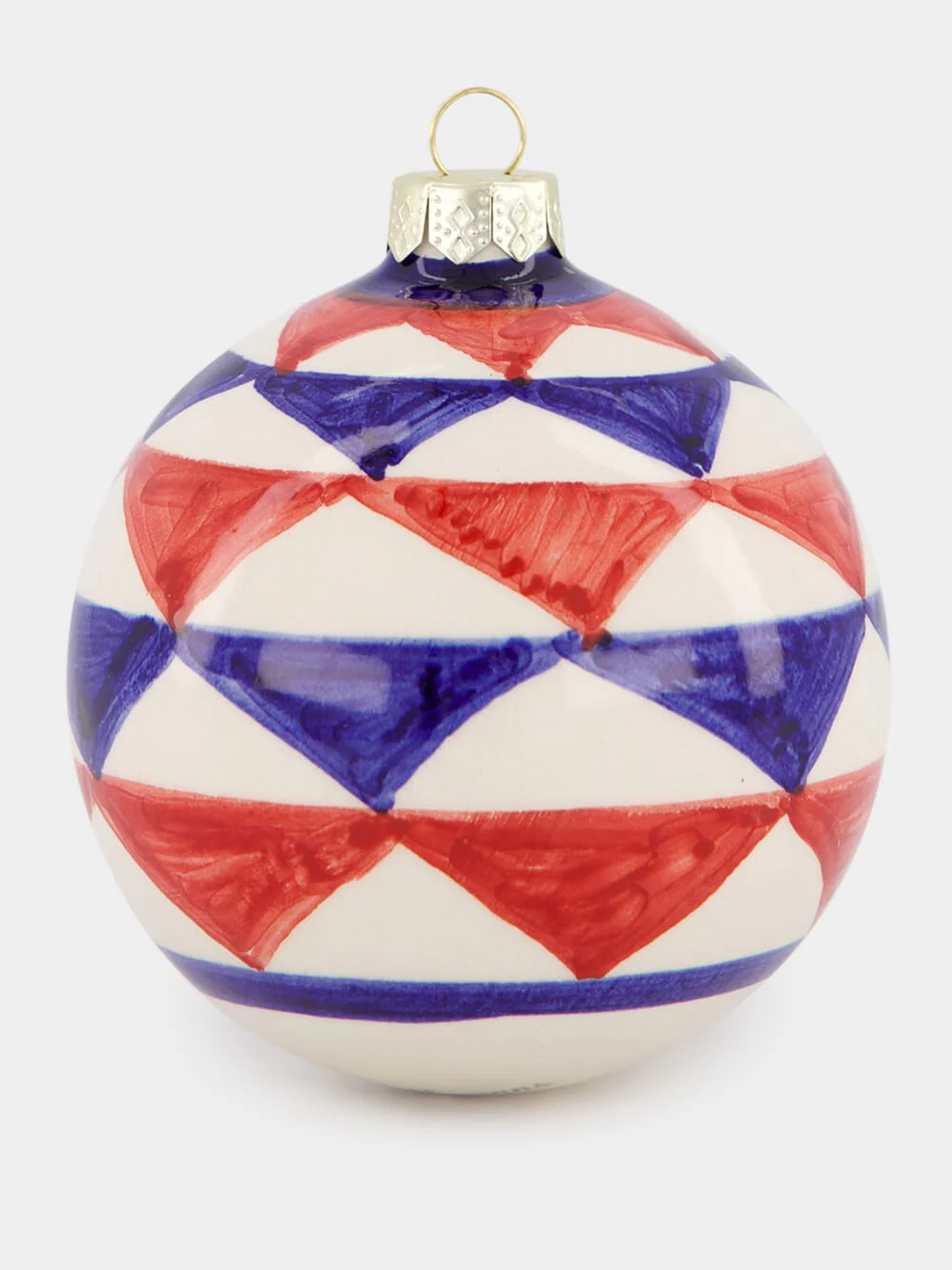 Blue and Red 8cm Christmas Ball