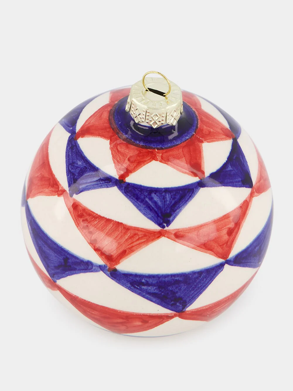 Blue and Red 8cm Christmas Ball - Image 2
