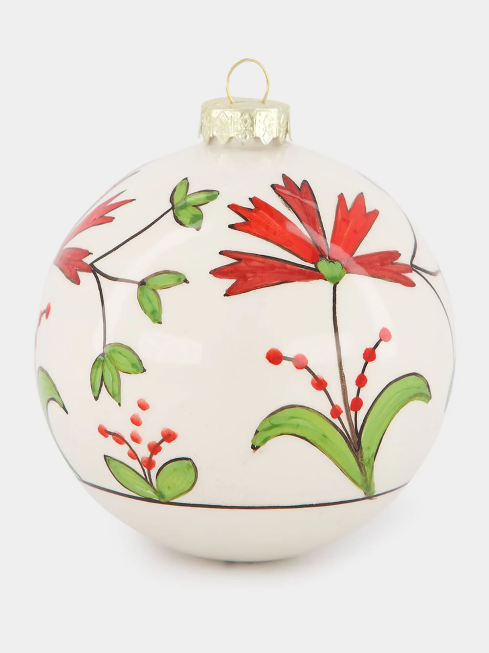 Floral 8cm Christmas Ball