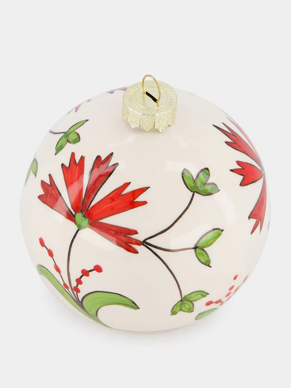 Floral 8cm Christmas Ball - Image 2