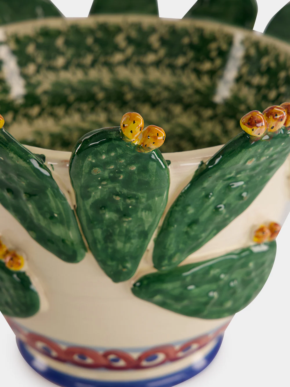 Sicilian Summer Hand-Painted Salad Bowl - Image 4
