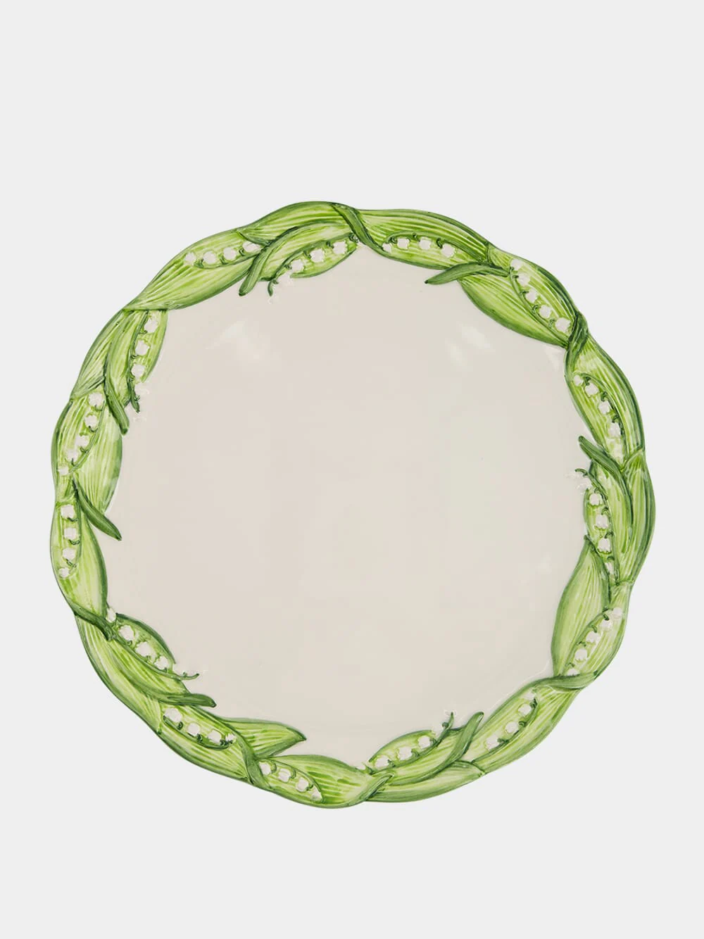 Lily Valley Ceramic Charger Plate