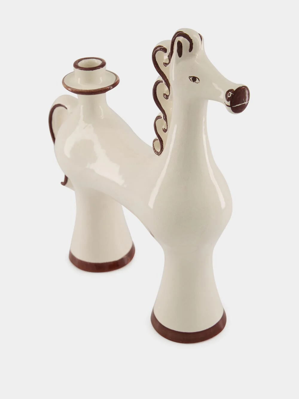 White Italian Heritage Ceramic Candle Holder - Image 3