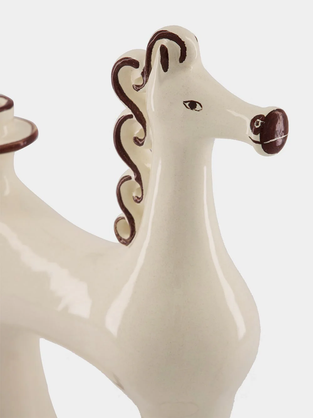 White Italian Heritage Ceramic Candle Holder - Image 4