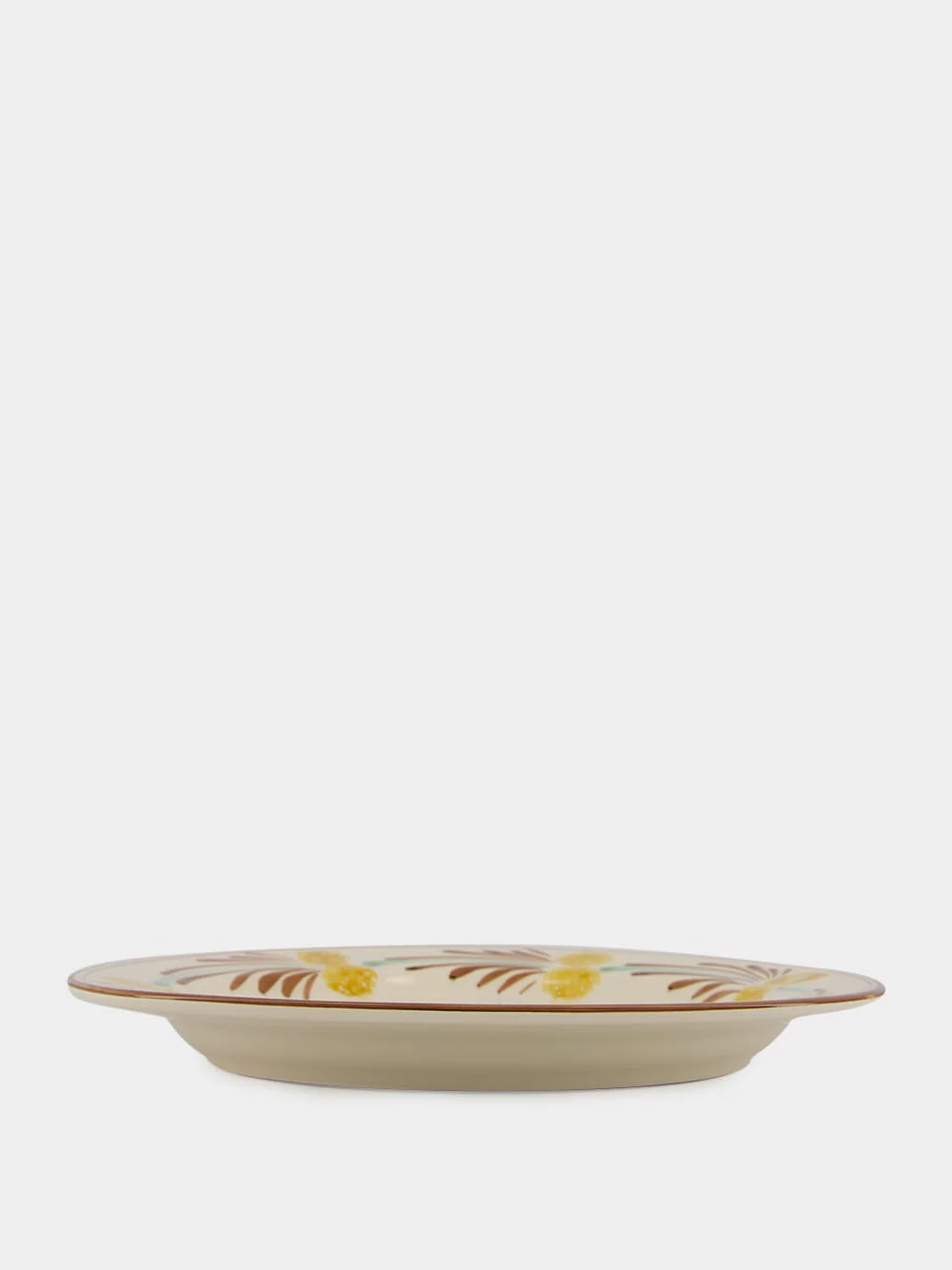 Yellow and Brown The Farm Ceramic Charger Plate - Image 3