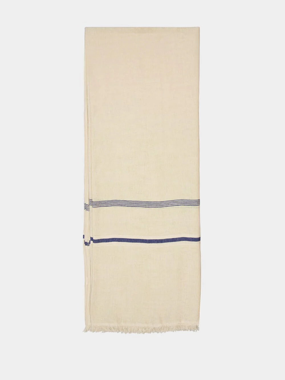 Andros Linen White and Blue Tablecloth