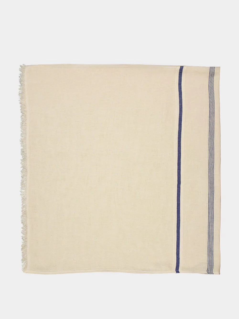 Andros Linen White and Blue Tablecloth - Image 2