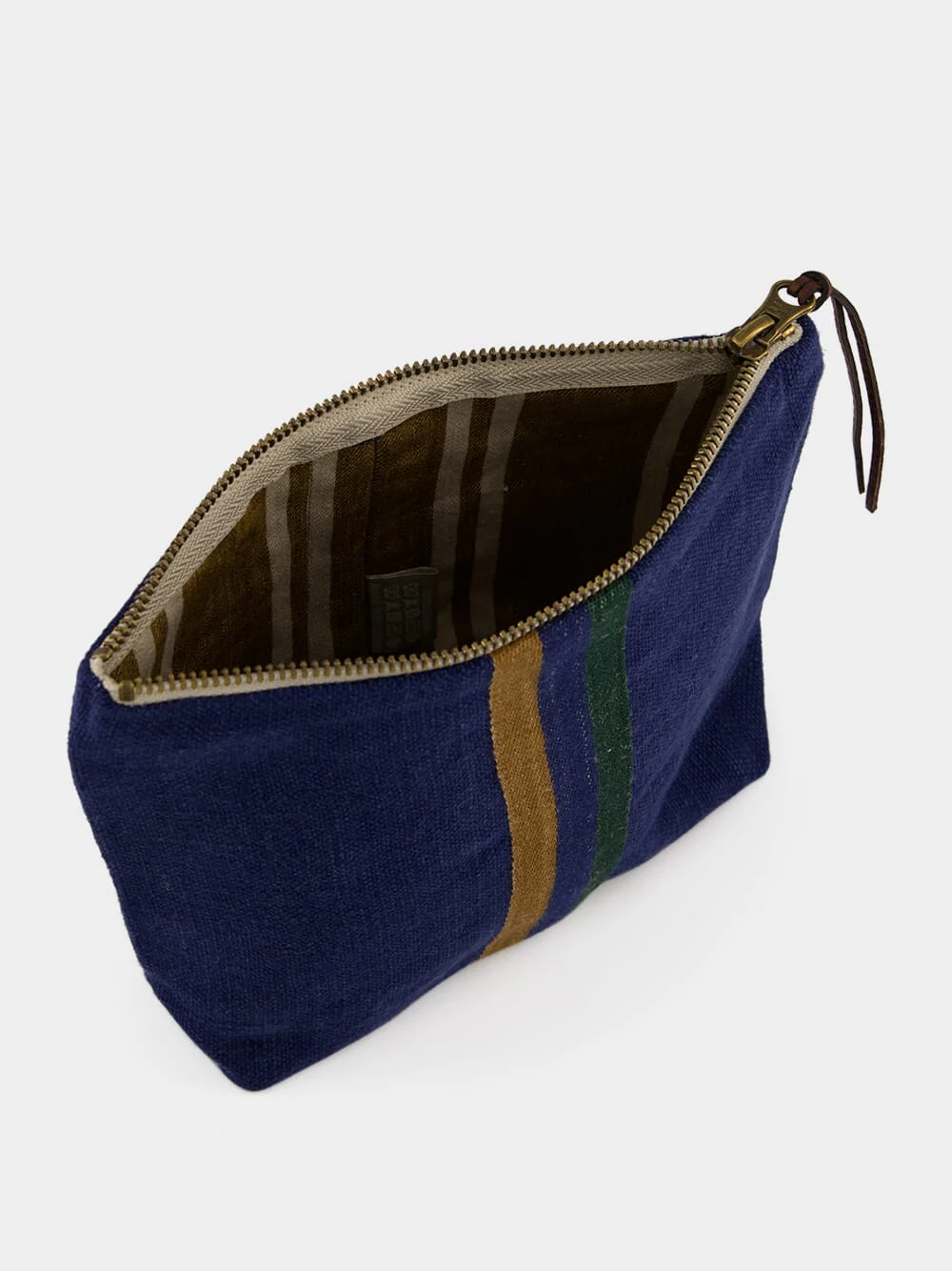 Blue and Green Linen Pouch Etui - Image 5