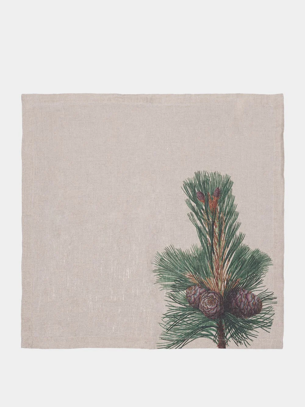 Set of 6 Conifers Trees Linen Napkins - Image 2