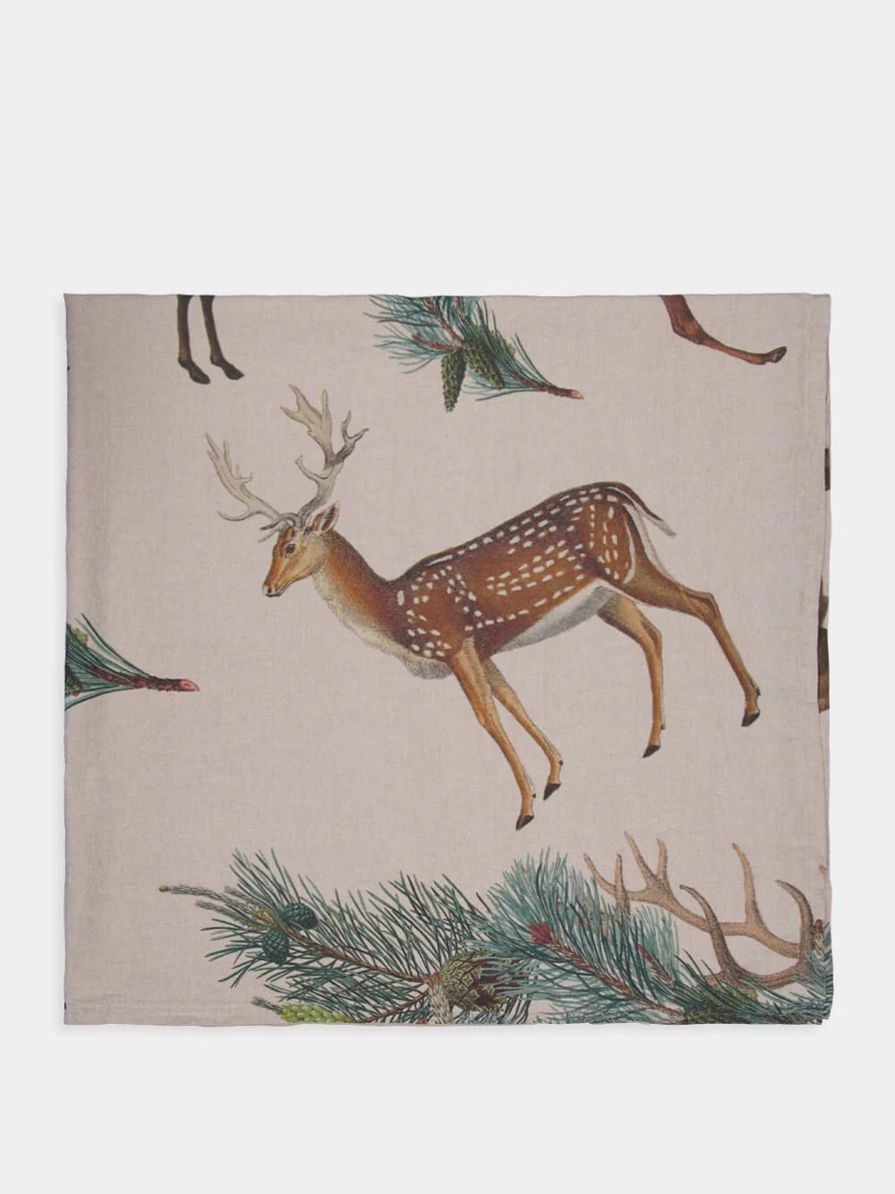 Rustic Wild Animals Large Linen Tablecloth - Image 2