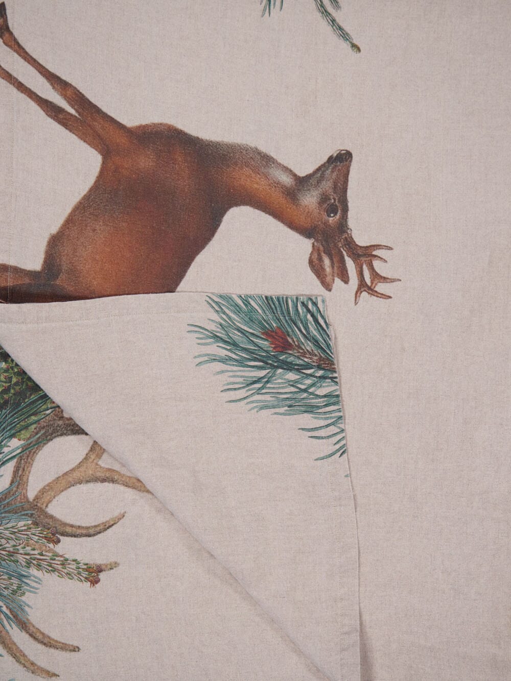 Rustic Wild Animals Large Linen Tablecloth - Image 3